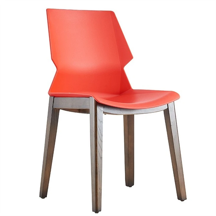 Shell Lounge Plastic Wood Leg Chair Shell Lounge Plastic Wood Leg Chair